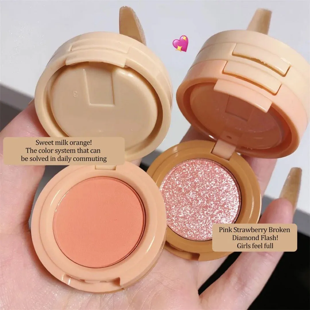 3 in 1 Hudamoji Pearly Blush & Highlighter Kit