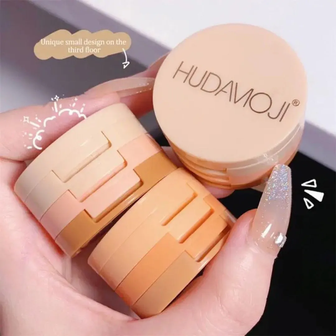 3 in 1 Hudamoji Pearly Blush & Highlighter Kit