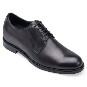 6CM / 2.36 Inches Taller - CMR CHAMARIPA Men's Shoes That Make You Taller - Height Increasing Shoes - Black Cow Leather Derby Shoes