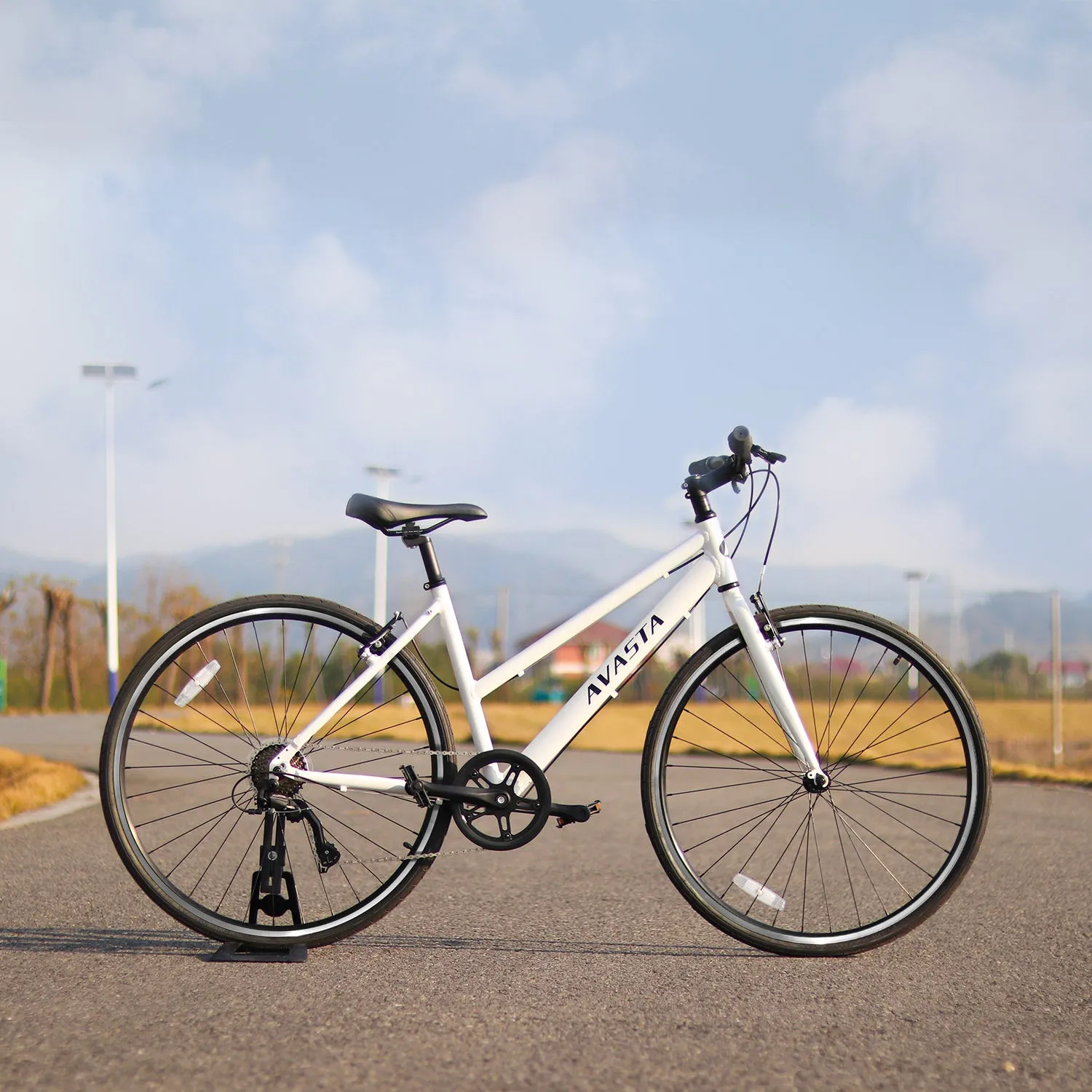 700C  Hybrid Bike with 7 Speed for Women-Populus
