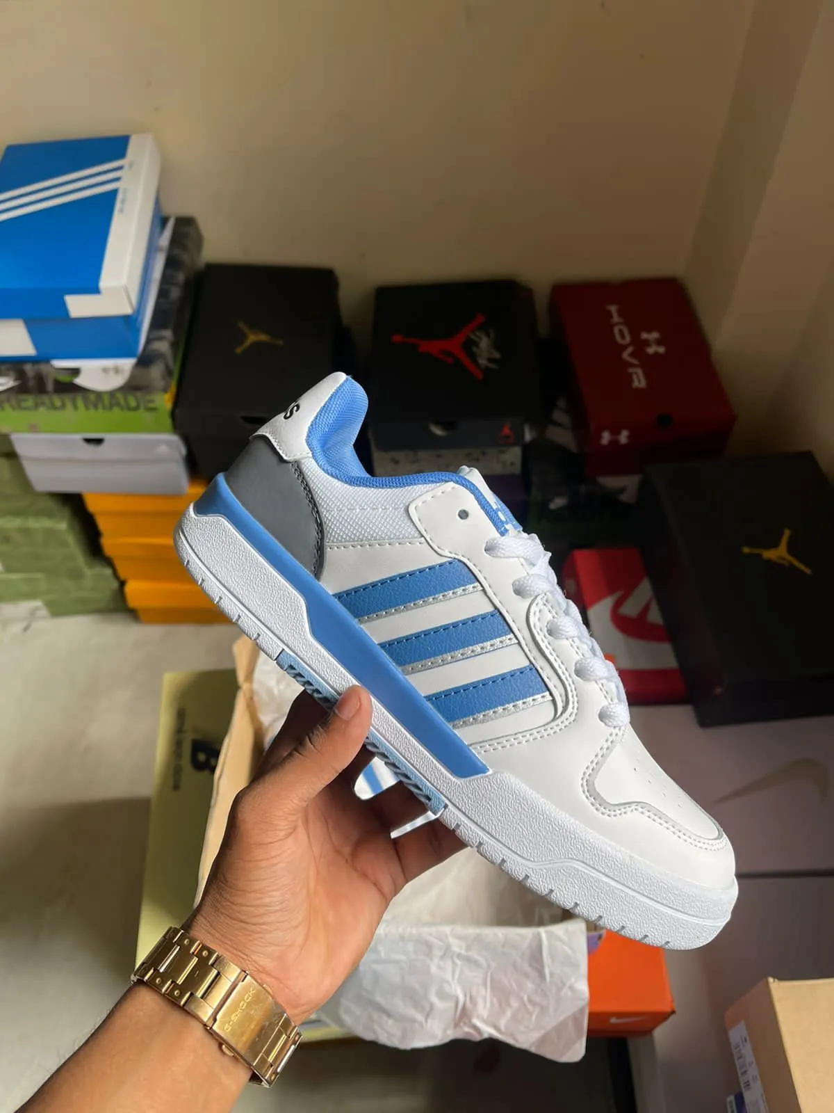 ADIDAS Neo Shoes Skate White Blue Shoes First Copy Shoes