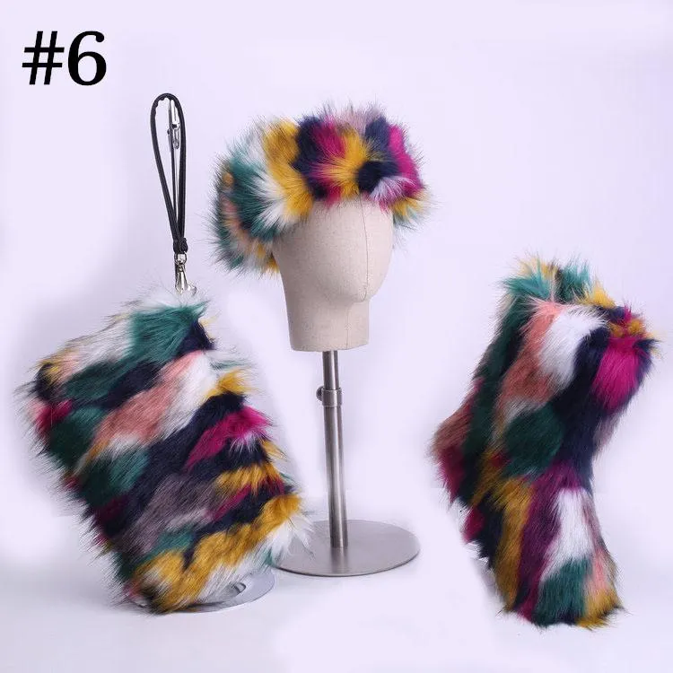 Adult Faux Fur Headband/Boots/Bag set（SE8001)
