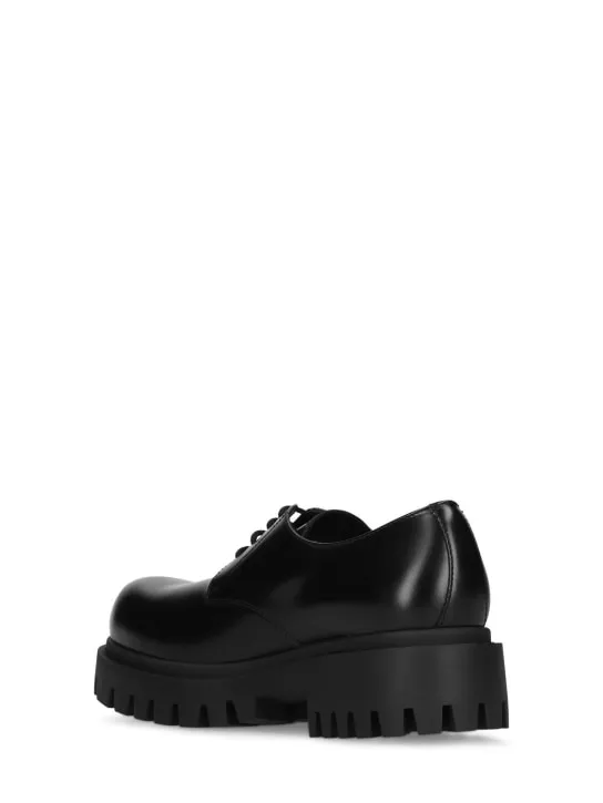 Balenciaga   Sergent leather derby lace-up shoes 