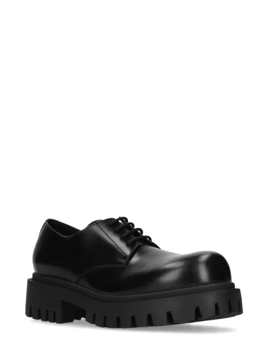 Balenciaga   Sergent leather derby lace-up shoes 
