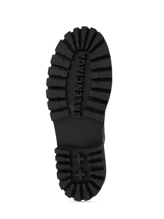 Balenciaga   Sergent leather derby lace-up shoes 