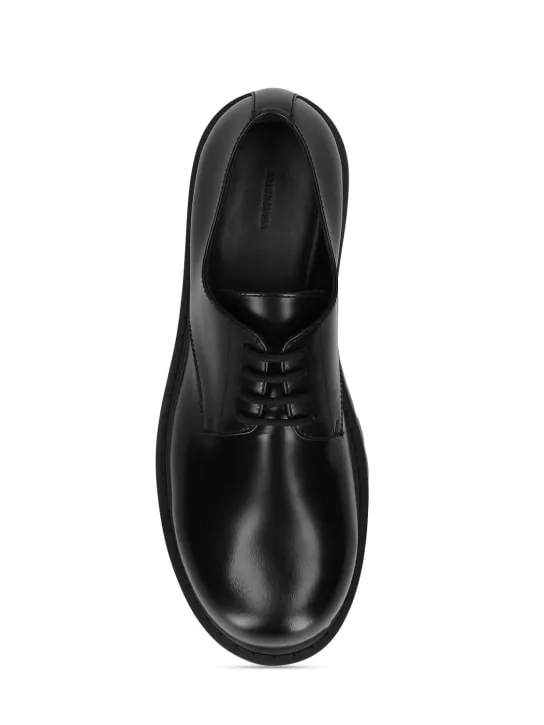 Balenciaga   Sergent leather derby lace-up shoes 