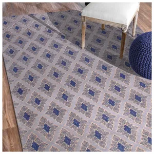 Birmingham Diamond Medallion Handwoven Cotton Chenille Area Rug Birmingham Diamond Medallion Handwoven Cotton Chenille Area Rug