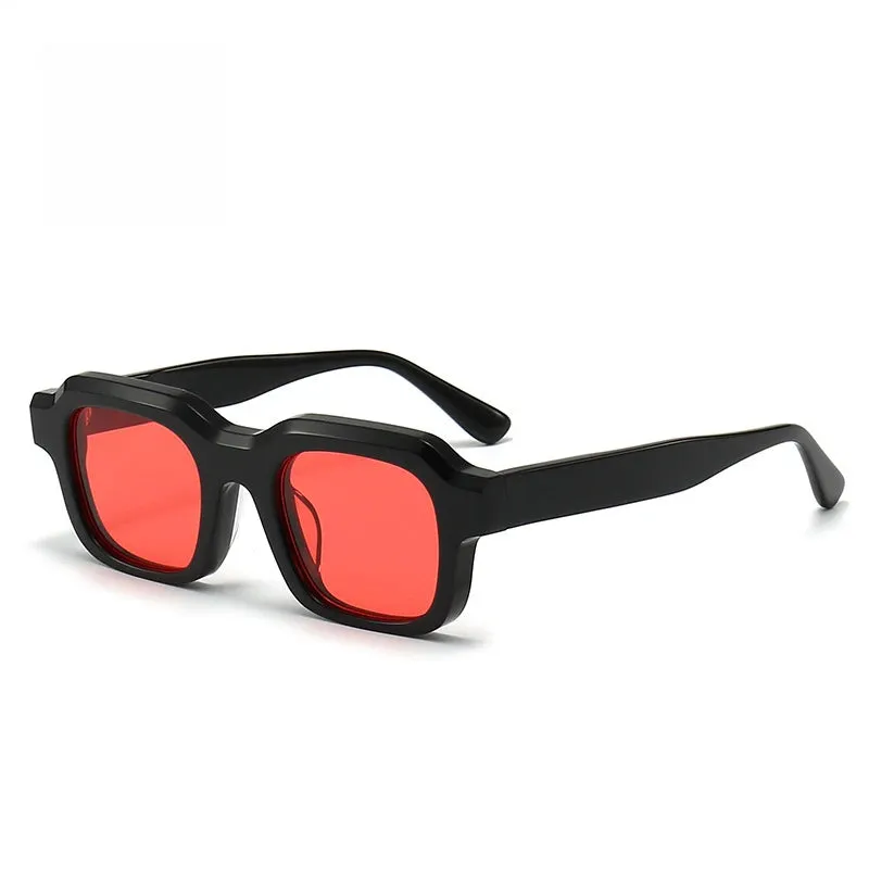 Black Mask Men's Full Rim Square Acetate Sunglasses 402450
