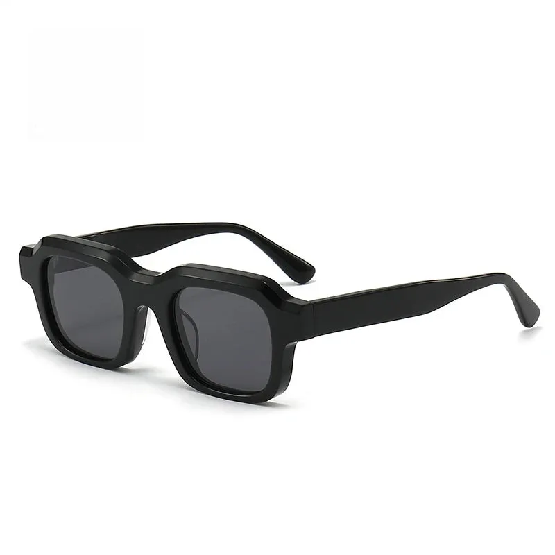 Black Mask Men's Full Rim Square Acetate Sunglasses 402450