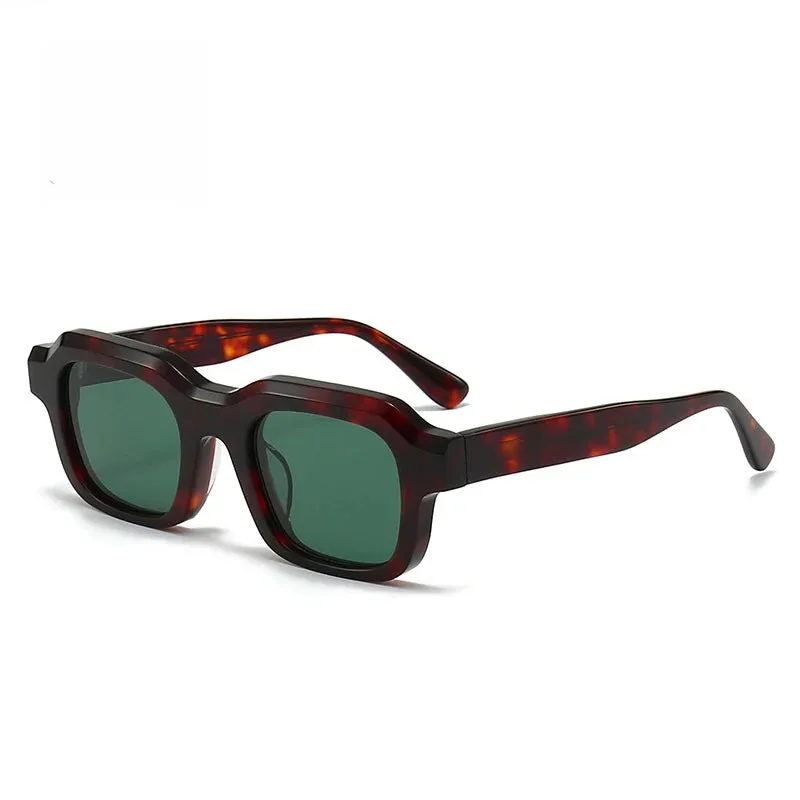 Black Mask Men's Full Rim Square Acetate Sunglasses 402450