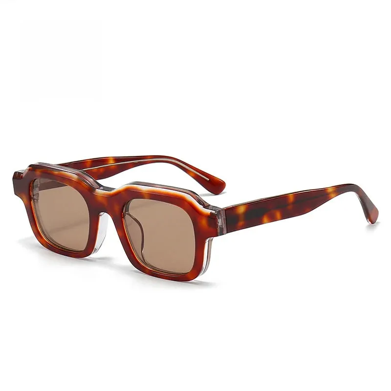 Black Mask Men's Full Rim Square Acetate Sunglasses 402450