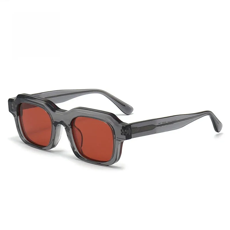 Black Mask Men's Full Rim Square Acetate Sunglasses 402450