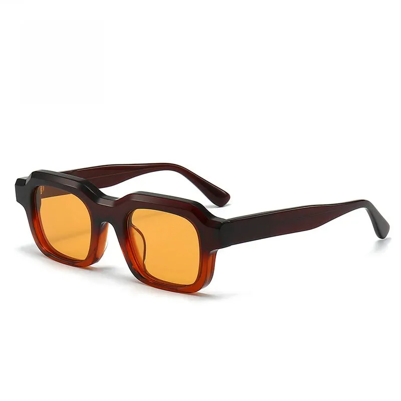 Black Mask Men's Full Rim Square Acetate Sunglasses 402450