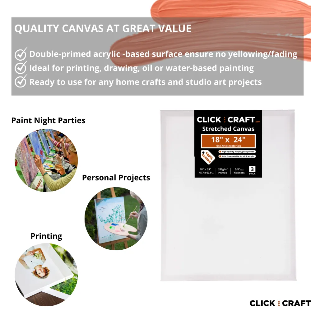 Blank Stretched Canvas - All Sizes