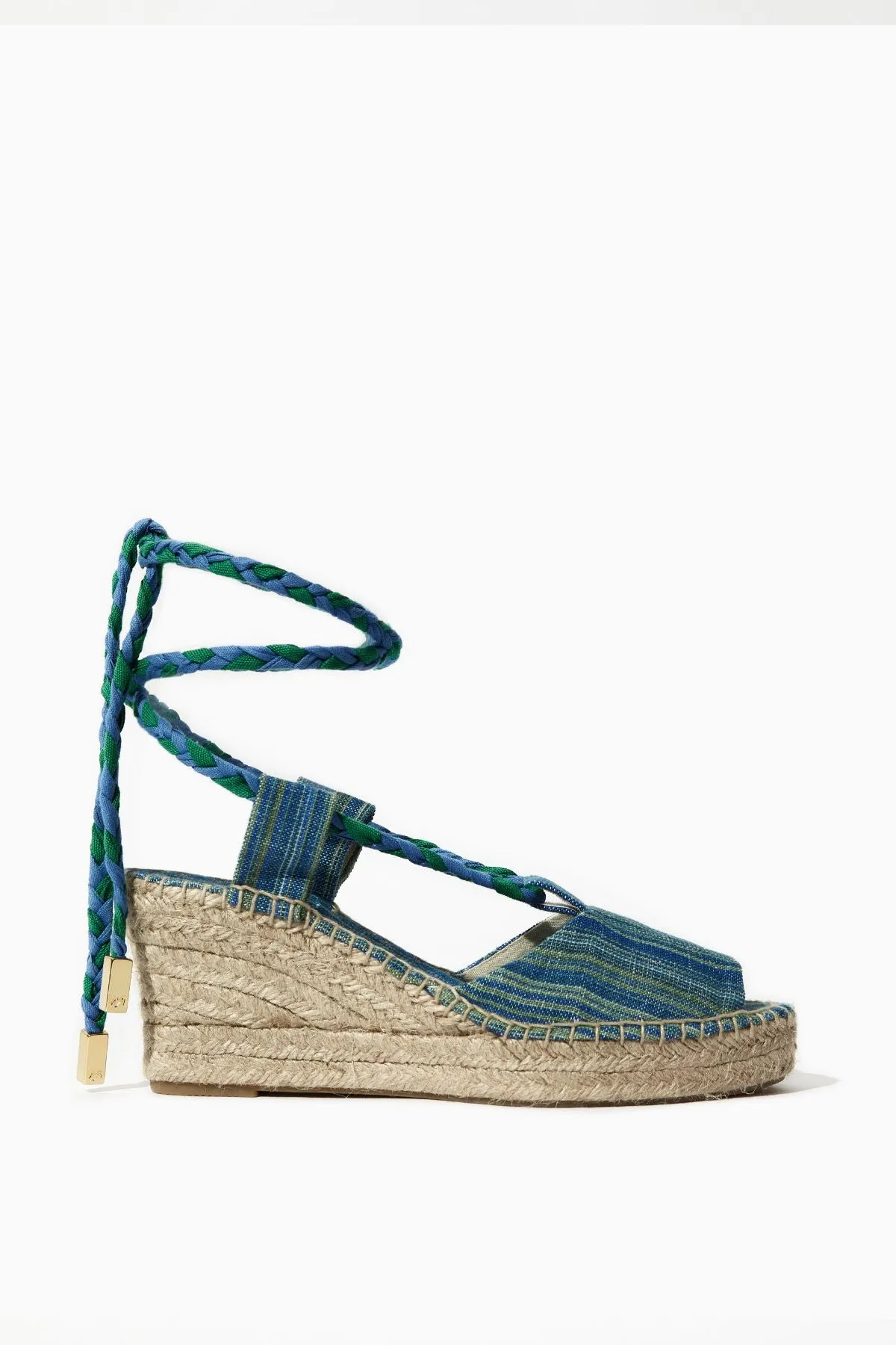 Blue Green Frida Wedge by Marionas Barcelona
