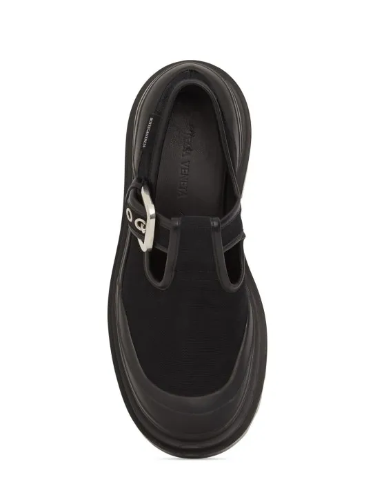 Bottega Veneta   70mm Trek canvas Mary-Jane shoes 