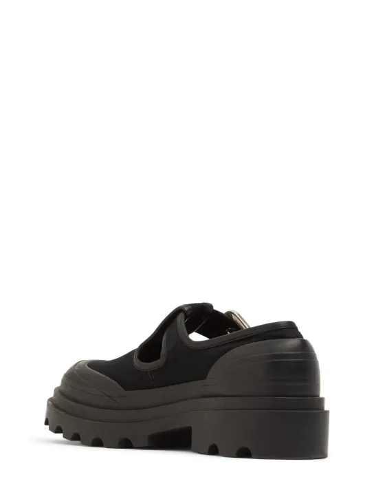 Bottega Veneta   70mm Trek canvas Mary-Jane shoes 