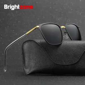 Brightzone Men's Full Rim Oval Sunglasses Polarized Alloy Tac P0864