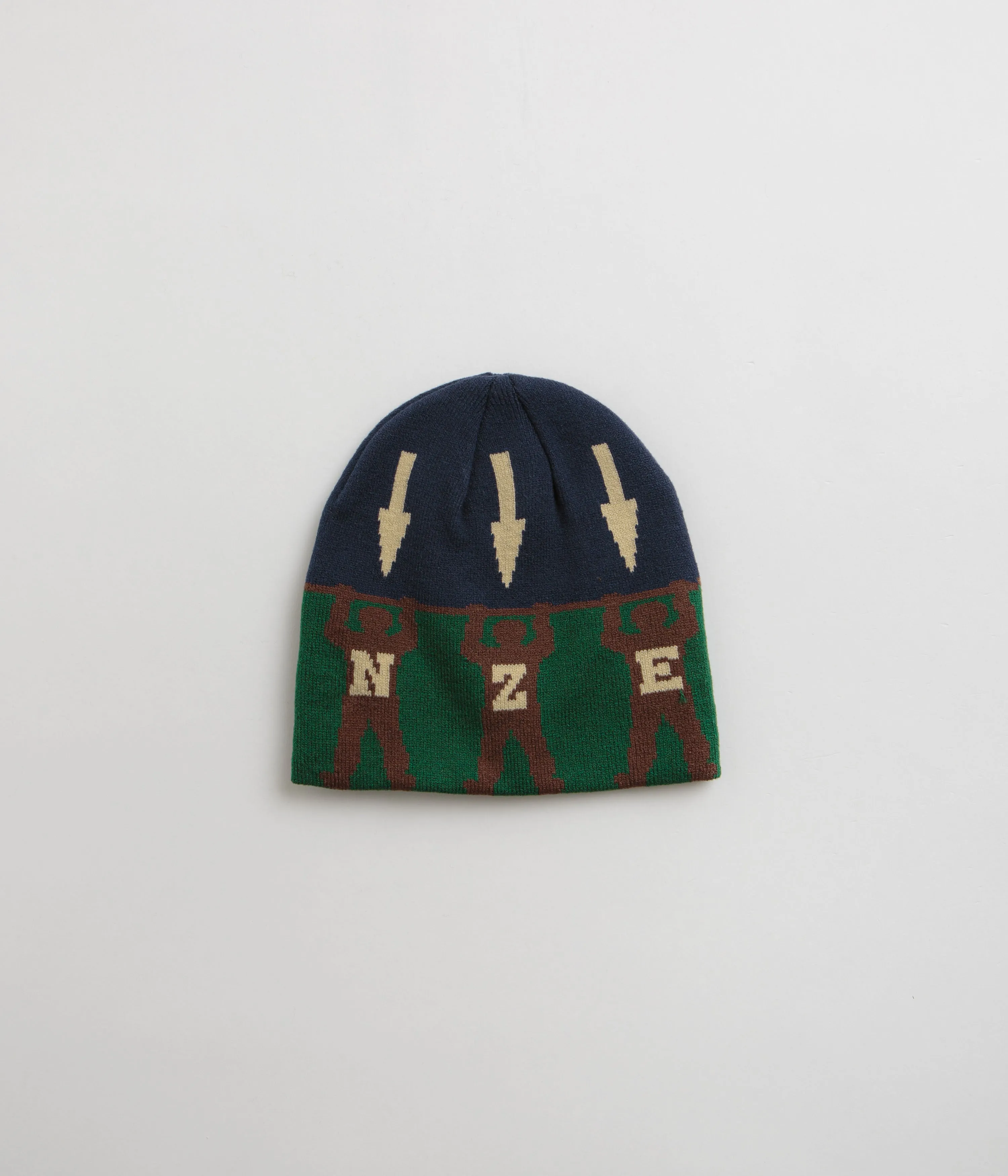 Bronze 56K Arrow Skully Beanie - Green