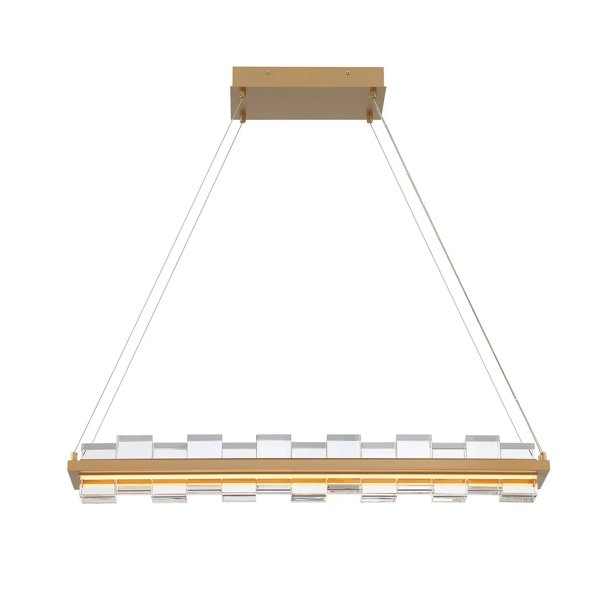 Bruco 2 Lights 35 in. LED Chandelier Gold Finish