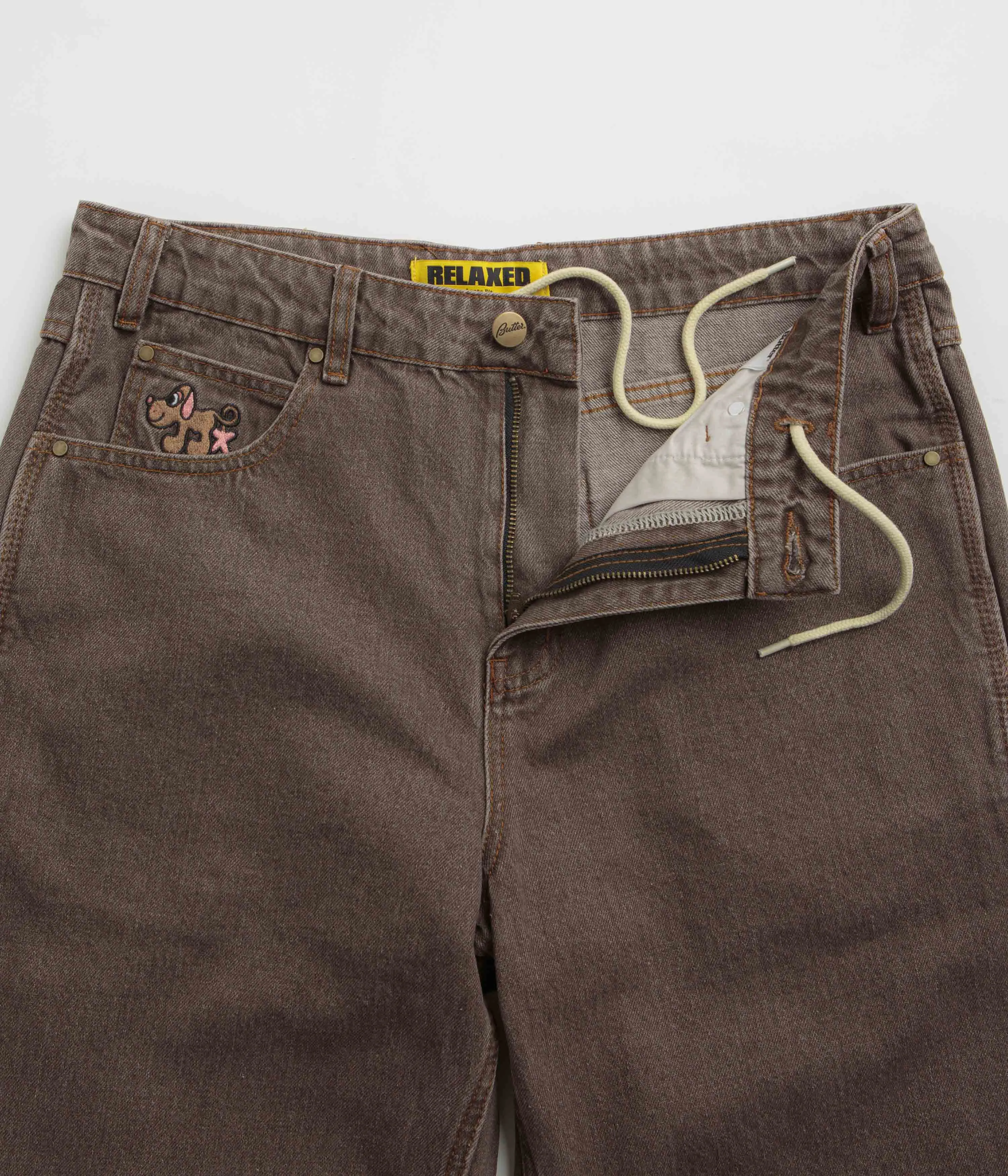 Butter Goods Pooch Relaxed Jeans - Washed Brown