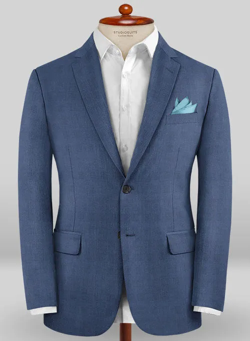 Caccioppoli Sun Dream Prito Blue Wool Silk Suit