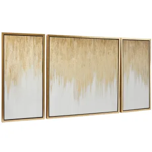 Canvas Art - Gold Geode Ombre Framed Wall Art Decor