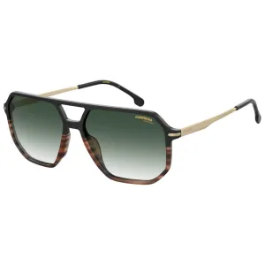 Carrera 324/S WR7/599K Unisex Aviator Sunglasses - Black Havana/Green Mirror