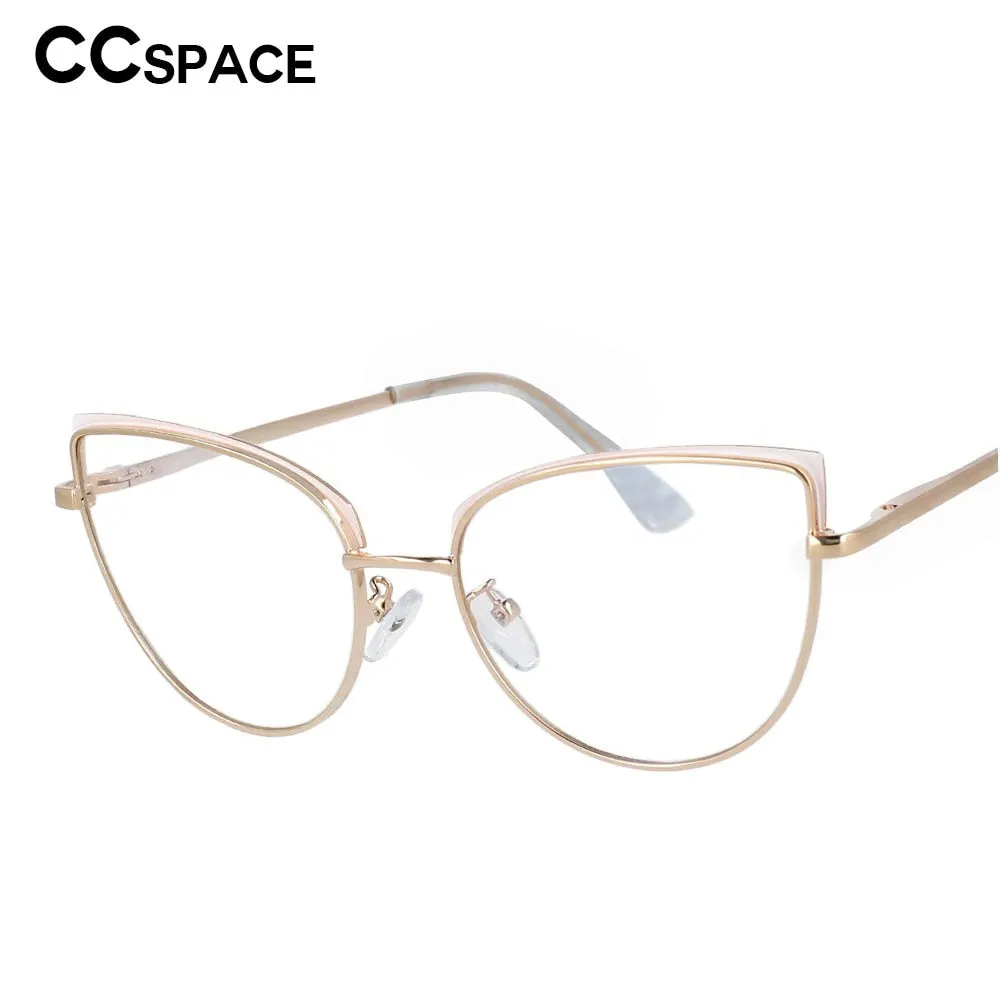 CCspace Unisex Full Rim Cat Eye Alloy Frame Eyeglasses 53101