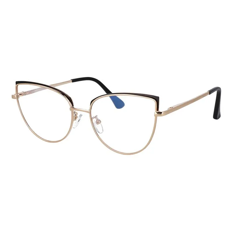 CCspace Unisex Full Rim Cat Eye Alloy Frame Eyeglasses 53101