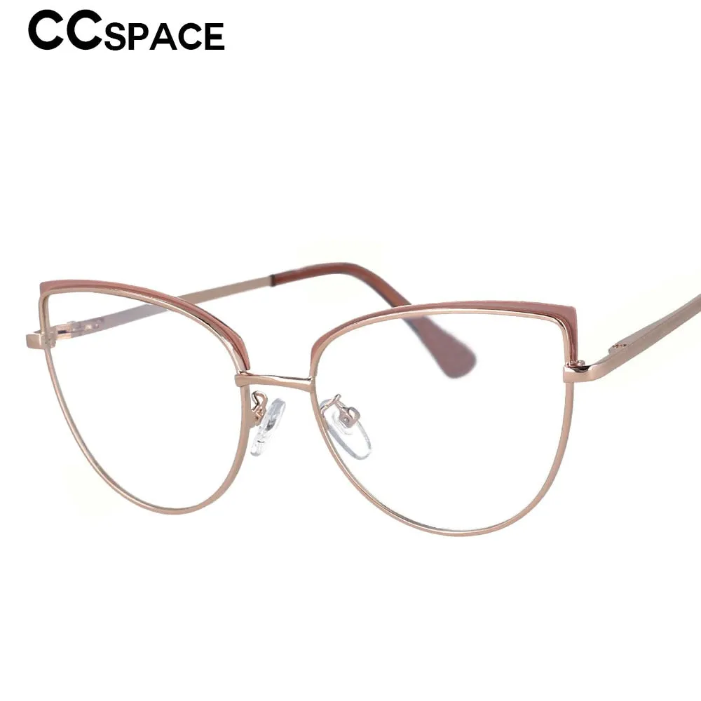 CCspace Unisex Full Rim Cat Eye Alloy Frame Eyeglasses 53101