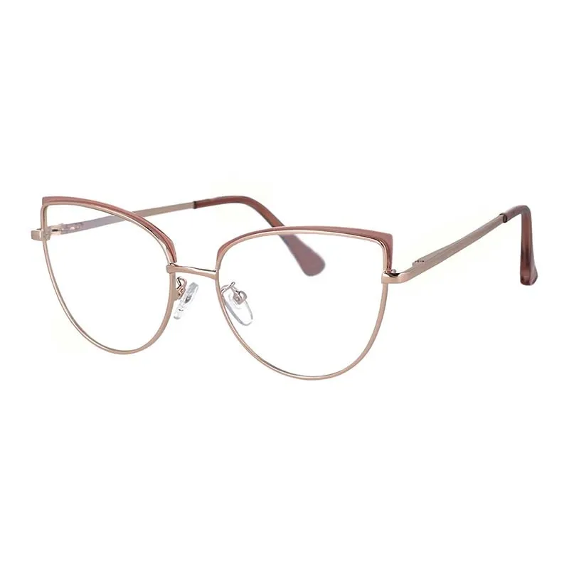 CCspace Unisex Full Rim Cat Eye Alloy Frame Eyeglasses 53101
