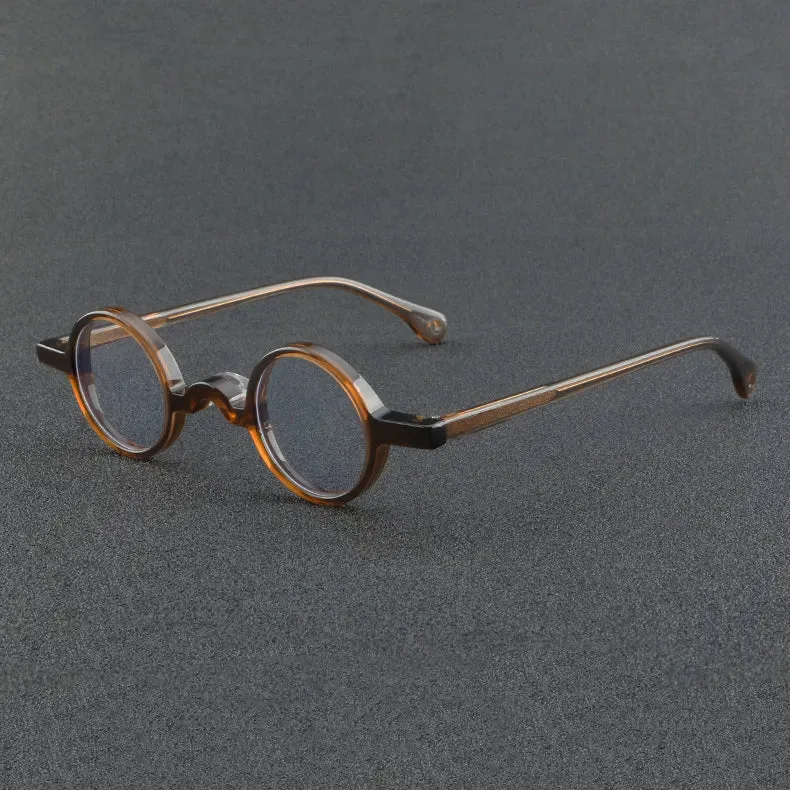 CCspace Unisex Full Rim Small Round Acetate Eyeglasses 56935