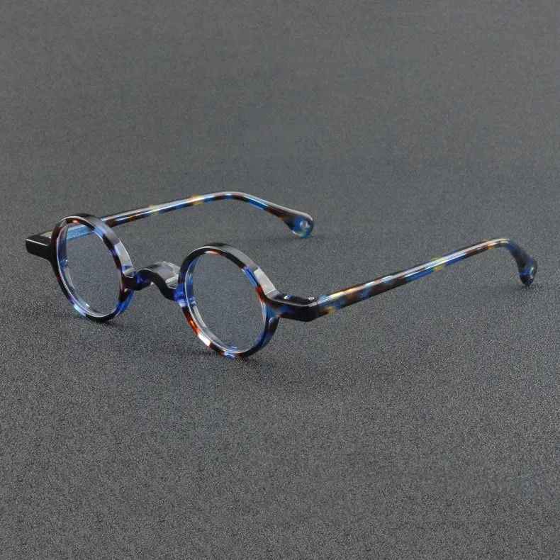 CCspace Unisex Full Rim Small Round Acetate Eyeglasses 56935