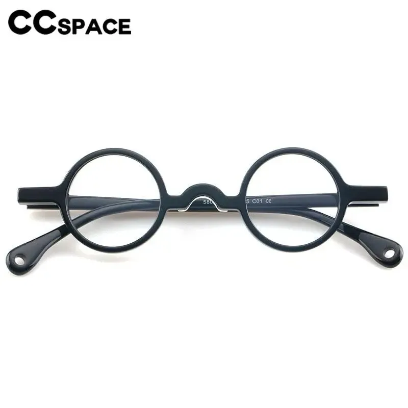 CCspace Unisex Full Rim Small Round Acetate Eyeglasses 56935
