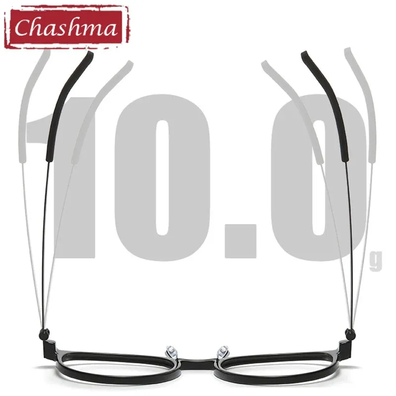 Chashma Unisex Full Rim Round Acetate Titanium Eyeglasses 1836