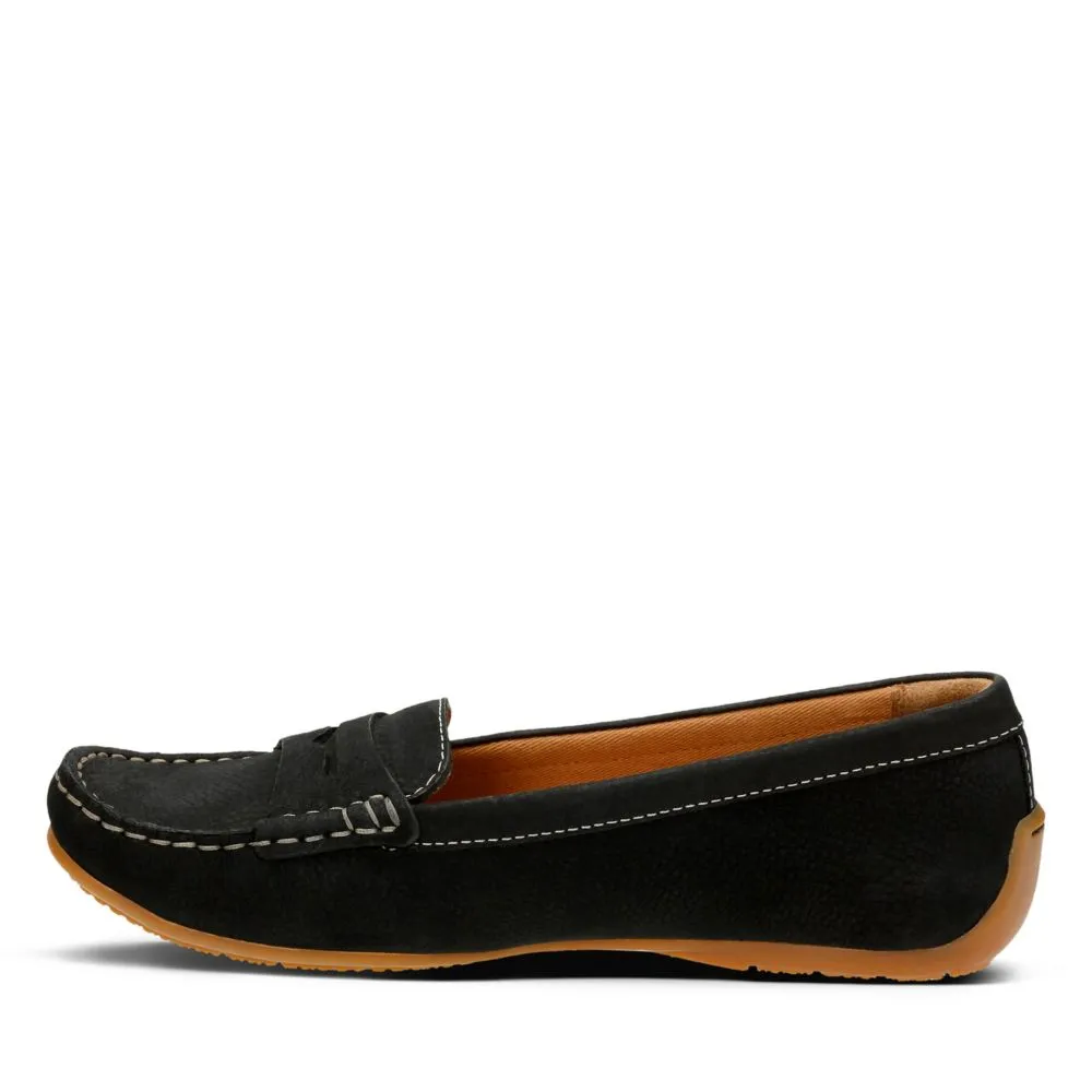 Clarks Womens WOMENS Doraville Nest Black Nubuck Shoes