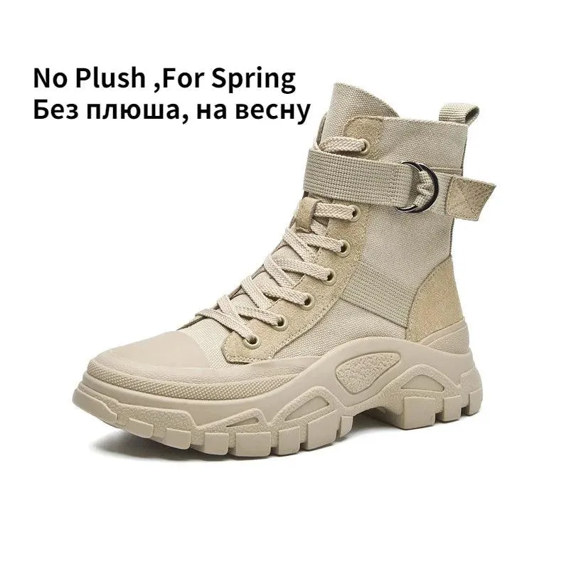 Comfortable Ankle Boots High-top Thick-soled Women's Casual Shoes GCS2355