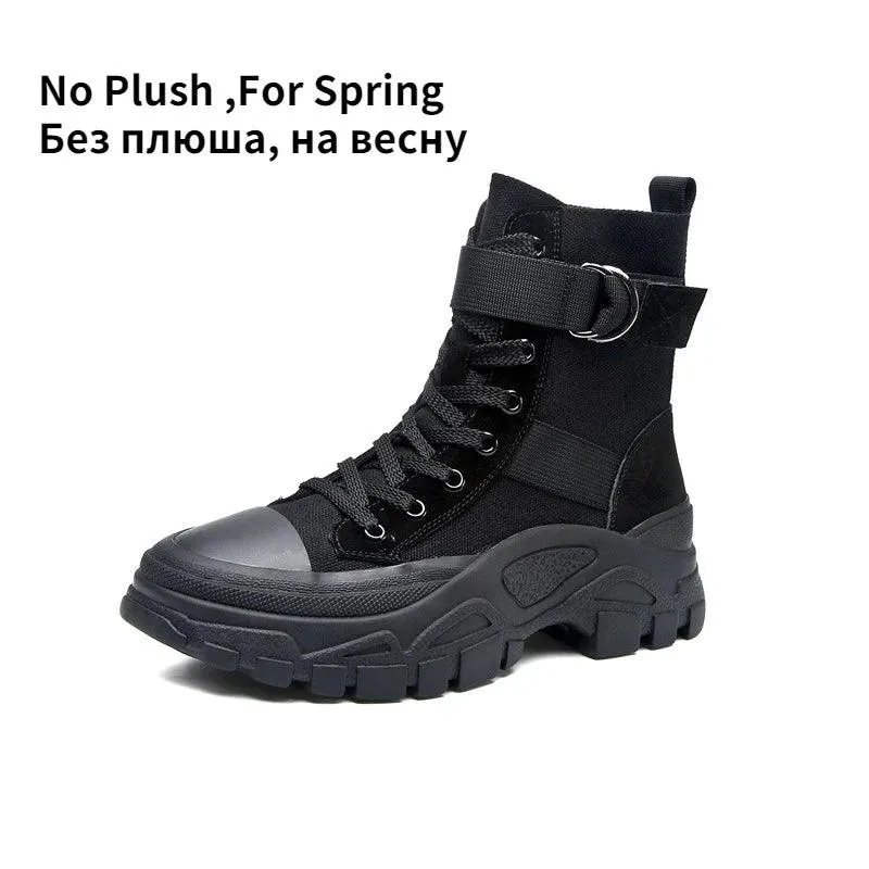 Comfortable Ankle Boots High-top Thick-soled Women's Casual Shoes GCS2355