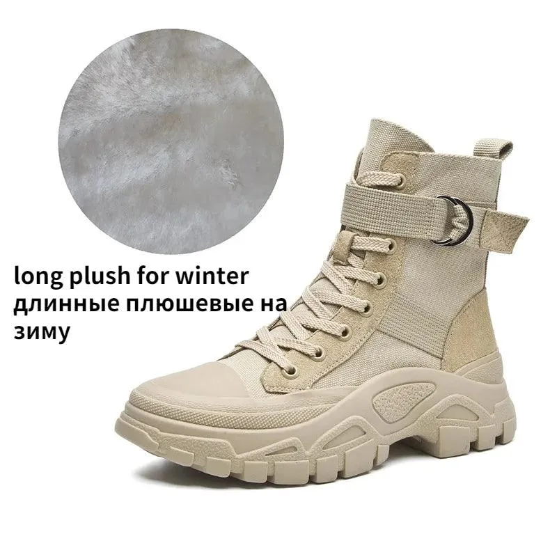 Comfortable Ankle Boots High-top Thick-soled Women's Casual Shoes GCS2355