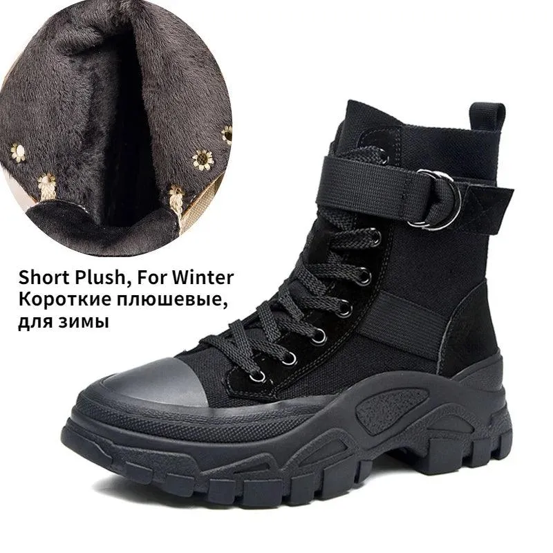 Comfortable Ankle Boots High-top Thick-soled Women's Casual Shoes GCS2355