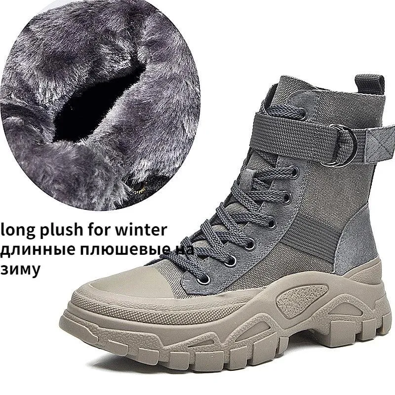Comfortable Ankle Boots High-top Thick-soled Women's Casual Shoes GCS2355