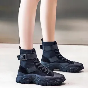 Comfortable Ankle Boots High-top Thick-soled Women's Casual Shoes GCS2355