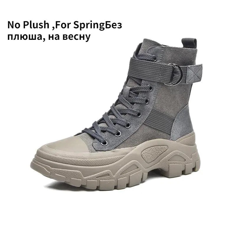 Comfortable Ankle Boots High-top Thick-soled Women's Casual Shoes GCS2355