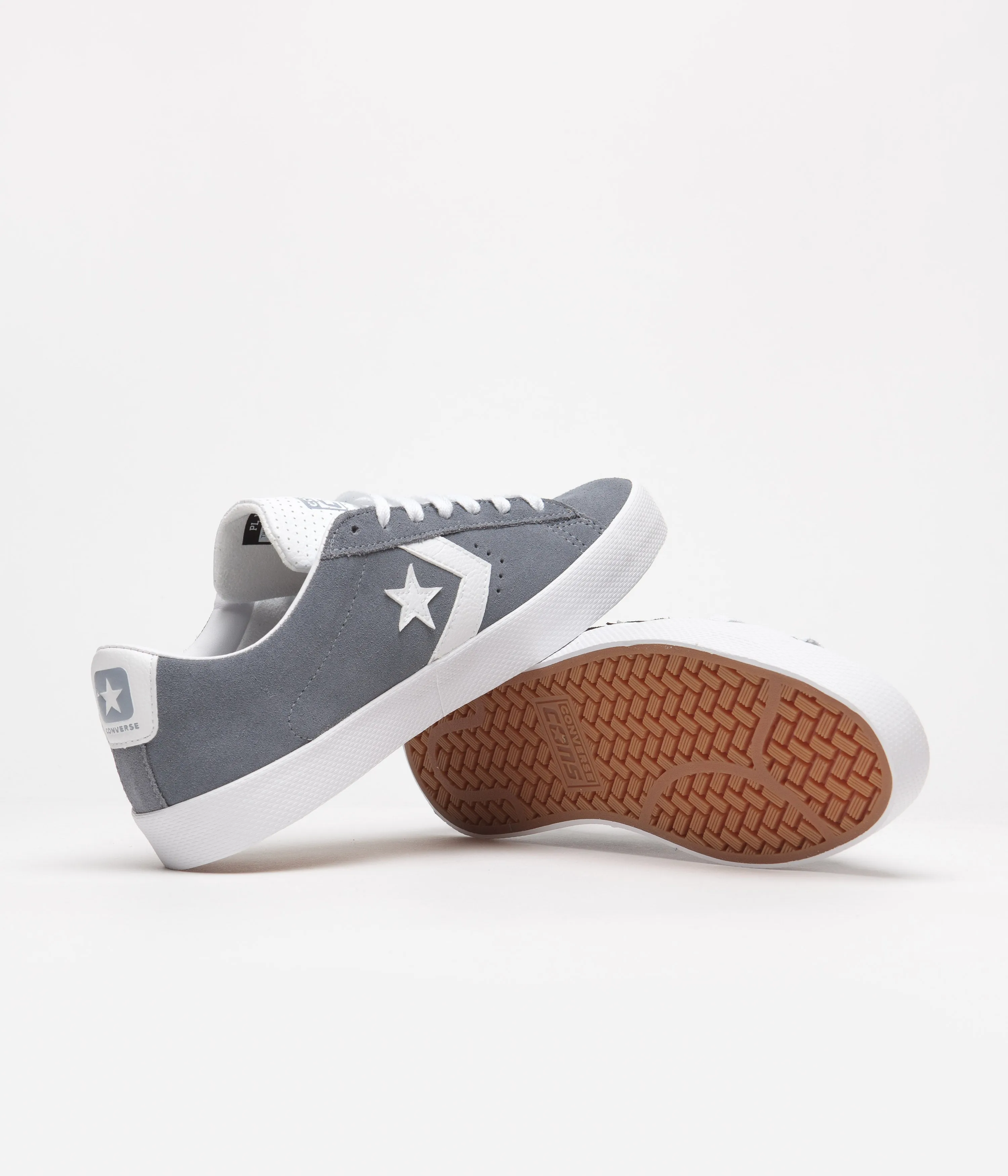 Converse Pro Leather Summer Ox Shoes - Lunar Grey / White / White