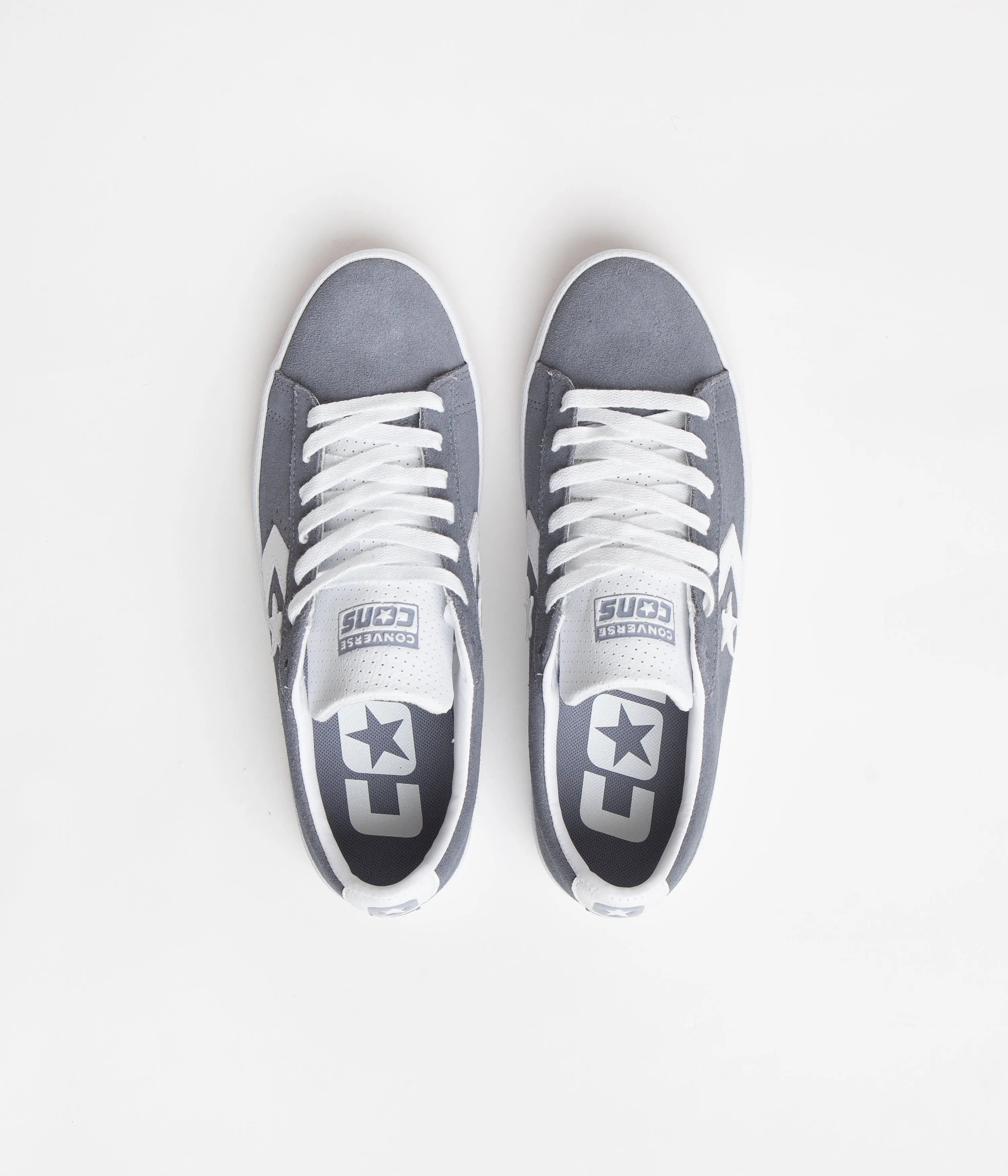 Converse Pro Leather Summer Ox Shoes - Lunar Grey / White / White