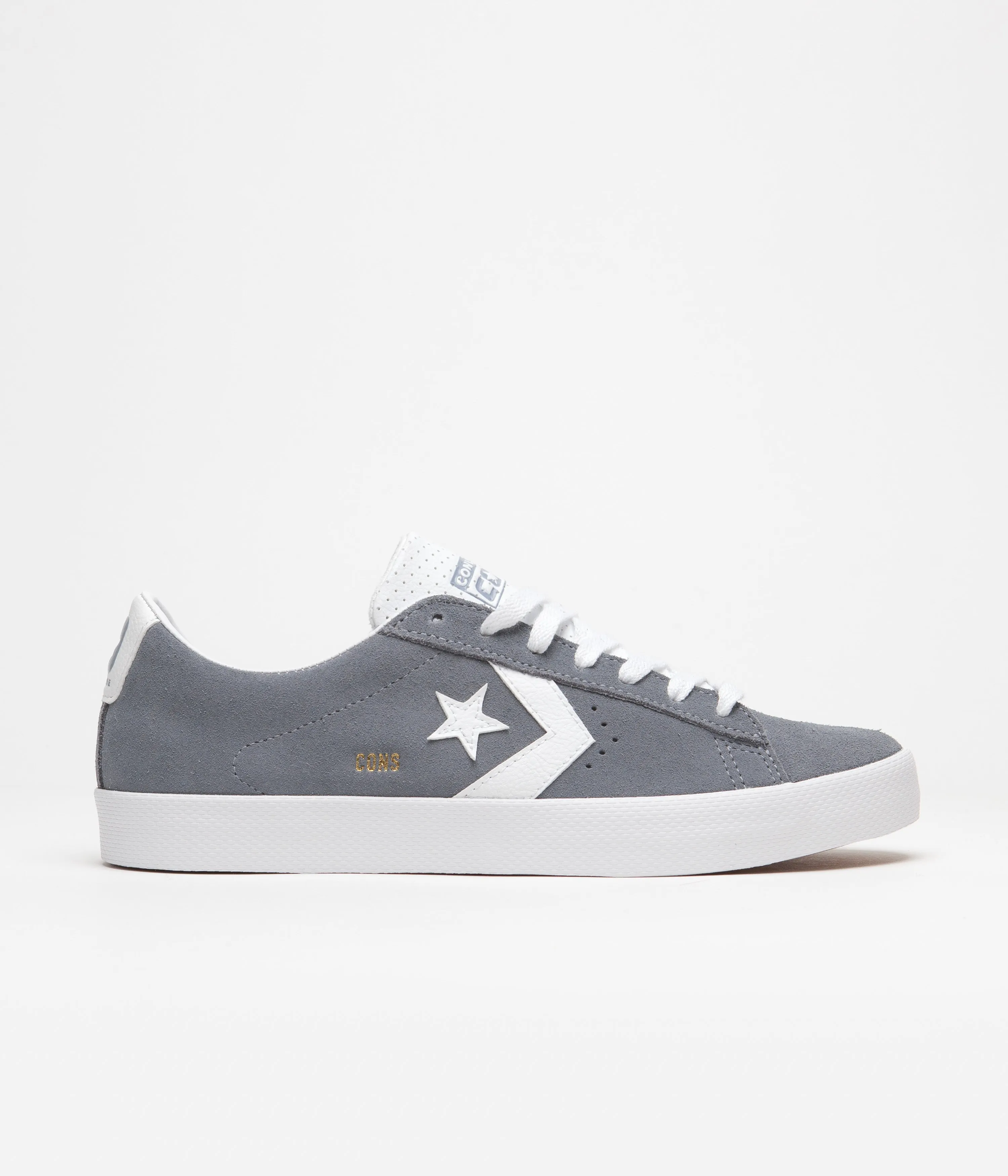 Converse Pro Leather Summer Ox Shoes - Lunar Grey / White / White