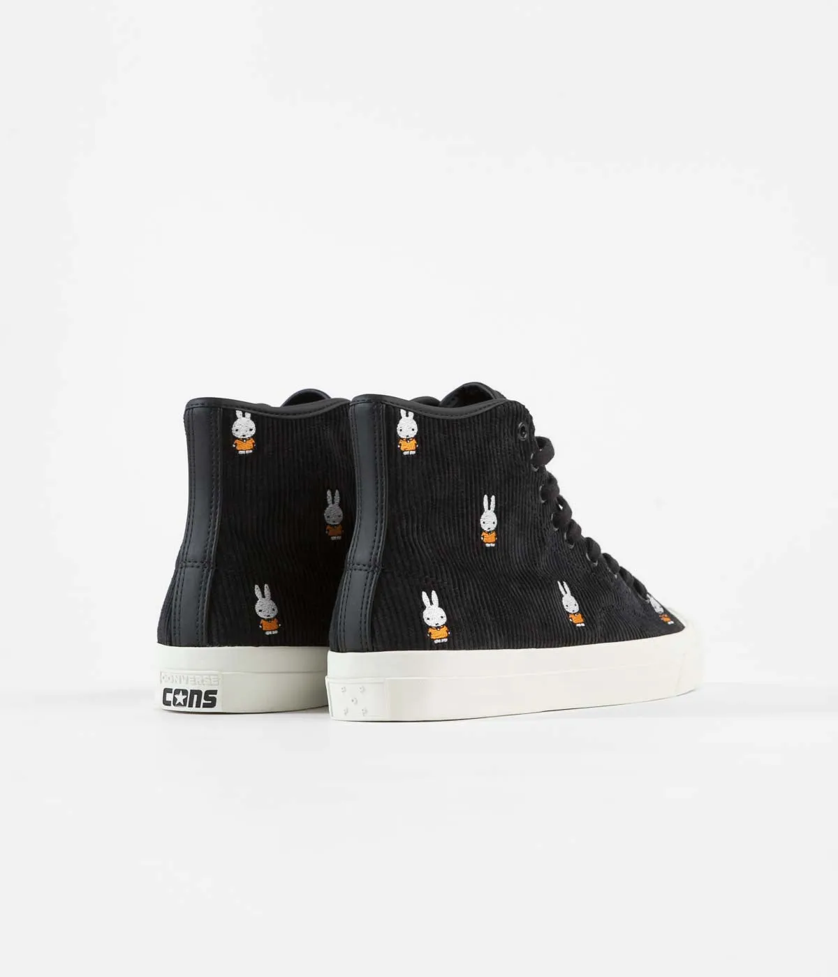 Converse x Pop Trading Company x Miffy JP Pro Hi Shoes - Black / White / Egret