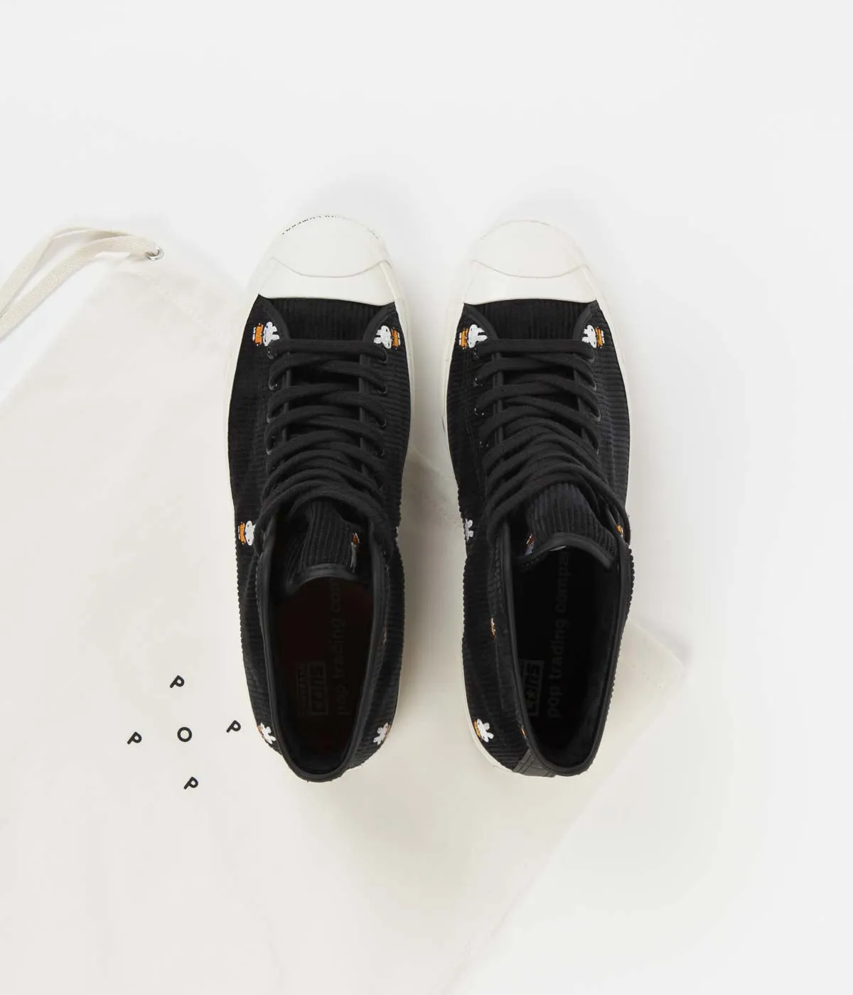 Converse x Pop Trading Company x Miffy JP Pro Hi Shoes - Black / White / Egret