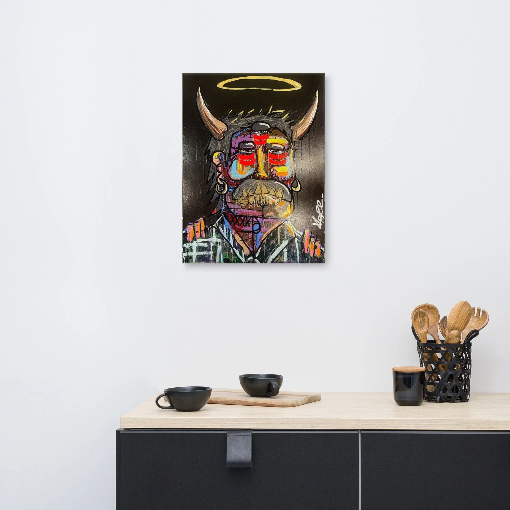 Creature Vivid Canvas Print - 1.25" Thick Poly-Cotton Blend, Hand-Stretched with Mounting Brackets | Perfect for Home or Office Décor